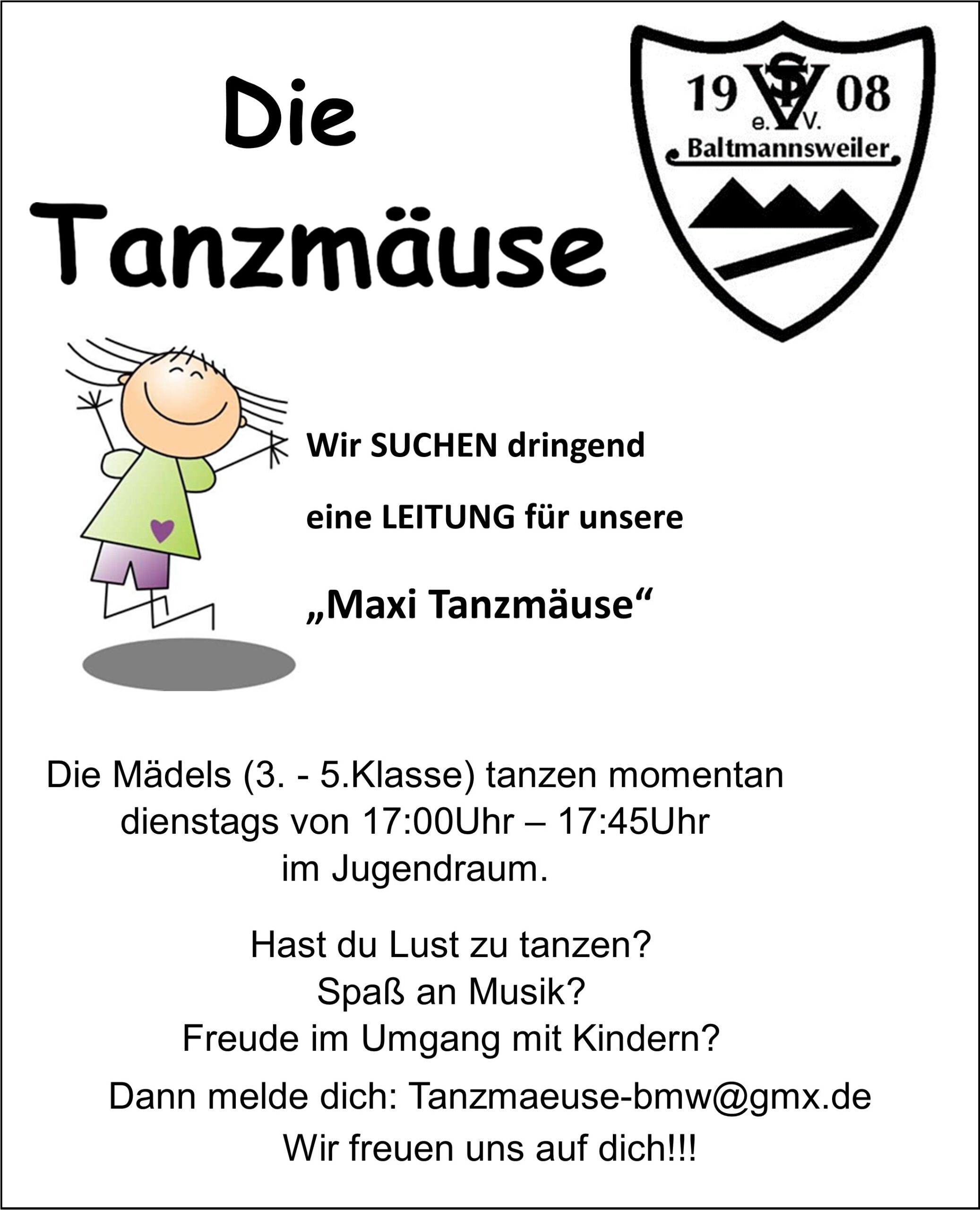 Leitung Tanzmäuse gesucht